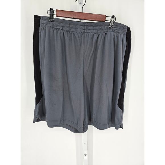 Tek Gear Men's Gray & Black Mesh Dry Tek Athletic Pull-On Shorts Size XXL - Picture 1 of 4